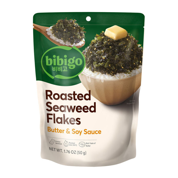 CJ Bibigo Roasted & Seasoned Seaweed Buttered Soy Sauce Flavour 50g / Cj 비비고 버터간장 김자반 50g